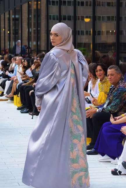 Nour from the Zafira Abaya NYFW 2026 collection