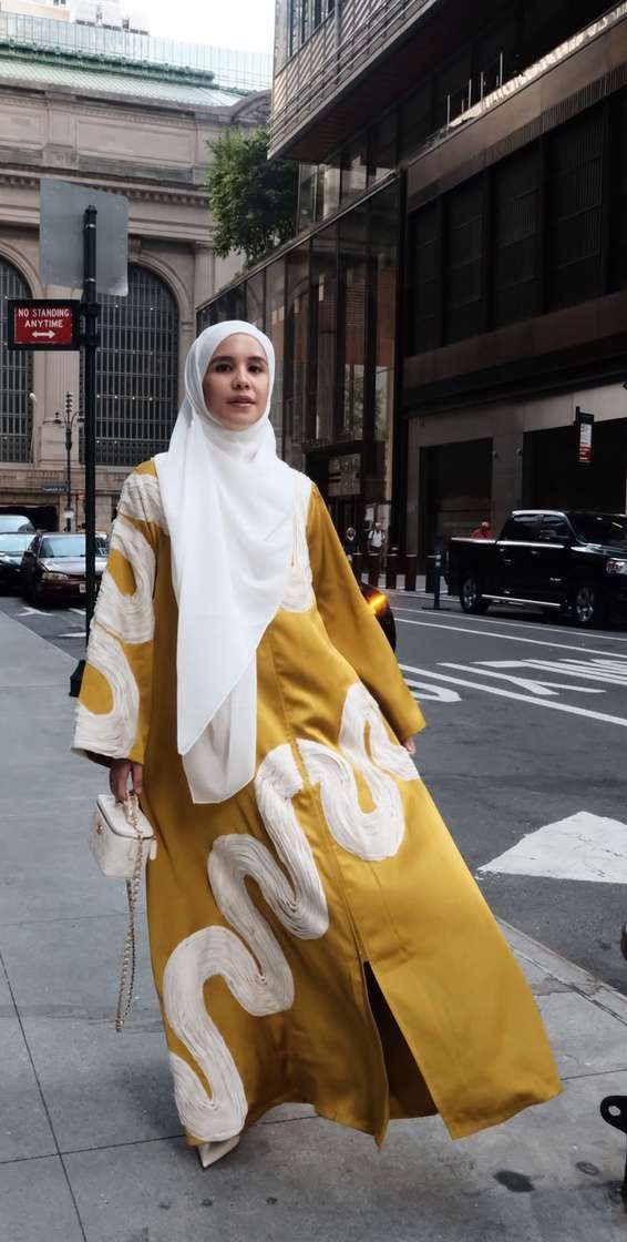 Nile from the Zafira Abaya NYFW 2026 collection